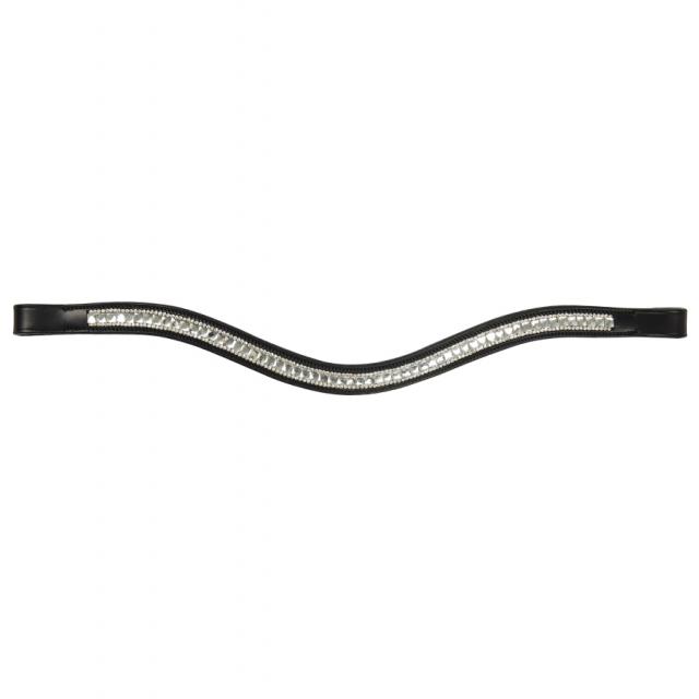 Collegiate Crystal Checker Browband Black